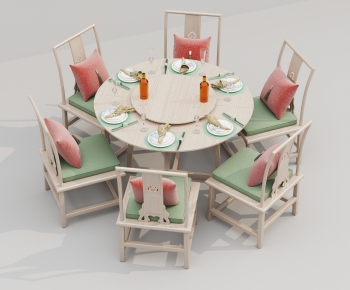 New Chinese Style Dining Table And Chairs-ID:126511107