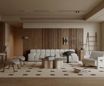 Wabi-sabi Style A Living Room-ID:681483038