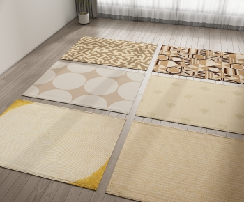 现代方形地毯组合-ID:427275903