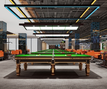 Modern Industrial Style Billiard Room-ID:152546882