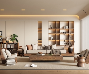 Wabi-sabi Style A Living Room-ID:694504987