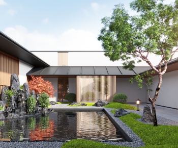 New Chinese Style Courtyard/landscape-ID:695195915