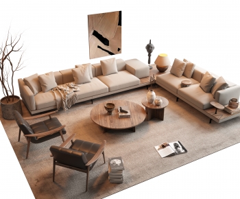 Wabi-sabi Style Sofa Combination-ID:998084075