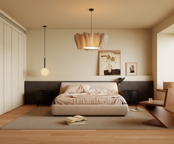 Wabi-sabi Style Bedroom-ID:354449992