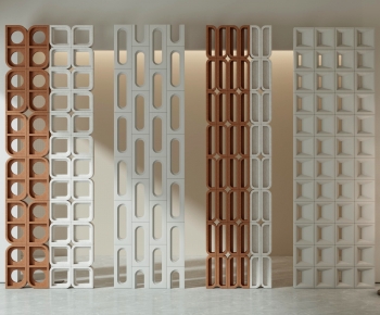 Modern Wabi-sabi Style Cement Brick Screen Partition-ID:406788118