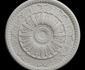 European Style Plaster Carved Top Plate-ID:565287114