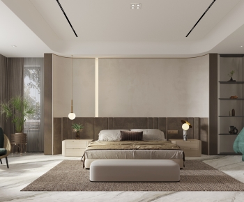 Modern Wabi-sabi Style Bedroom-ID:634432087