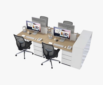 Modern Office Desk And Chair-ID:435861113