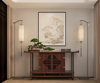 New Chinese Style Side Cabinet/Entrance Cabinet-ID:329112051