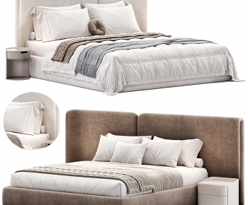 Modern Wabi-sabi Style Double Bed-ID:306210999