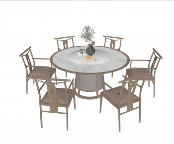 New Chinese Style Dining Table And Chairs-ID:543662077