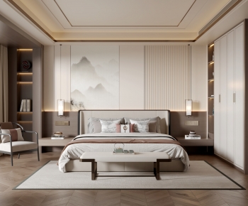 New Chinese Style Bedroom-ID:639064073