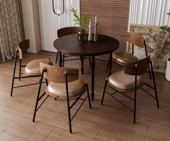 Wabi-sabi Style Dining Table And Chairs-ID:726790413
