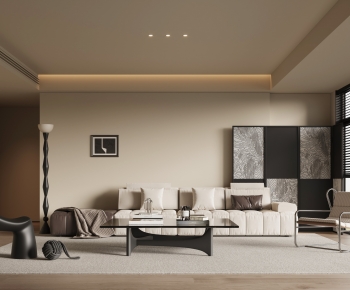 Modern Wabi-sabi Style A Living Room-ID:936712985