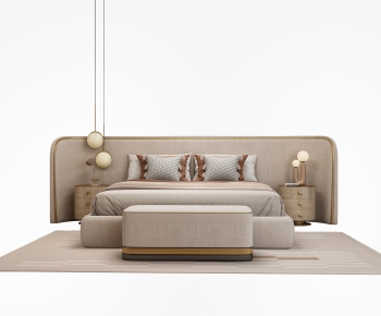 Modern Double Bed-ID:609246977