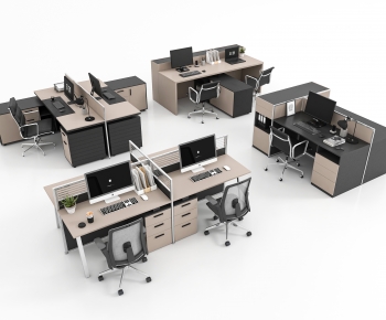 Modern Office Desk And Chair-ID:485393057