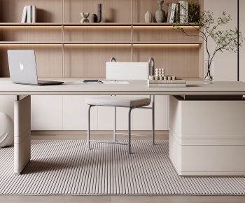 Modern Computer Desk And Chair-ID:355418929