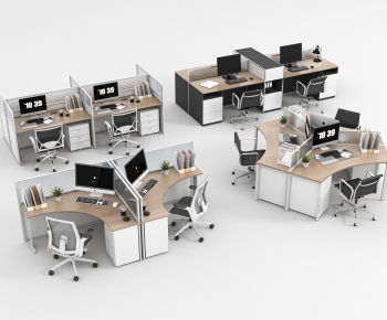 Modern Office Desk And Chair-ID:693337927