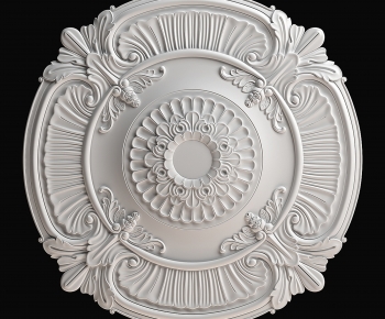 European Style Plaster Carved Top Plate-ID:584326033