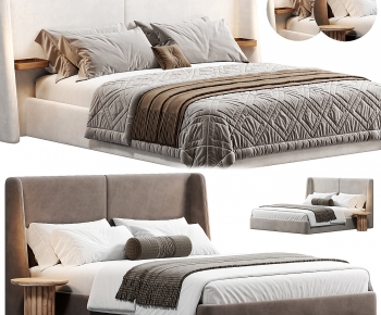 Modern Double Bed-ID:380364895