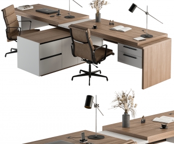 Modern Office Desk And Chair-ID:255283128