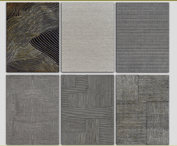 现代灰色方形地毯组合-ID:150269995