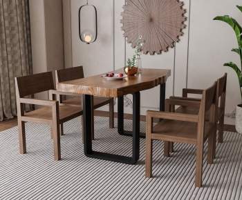 Nordic Style Dining Table And Chairs-ID:179455041