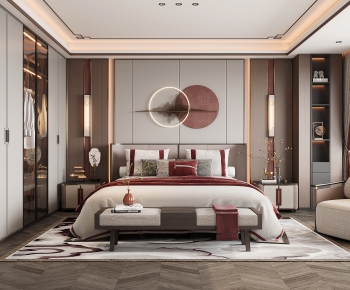 New Chinese Style Bedroom-ID:653200155