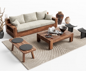 Wabi-sabi Style Sofa Combination-ID:366734033