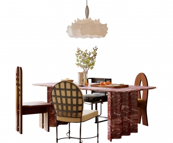 Wabi-sabi Style Dining Table And Chairs-ID:455579883