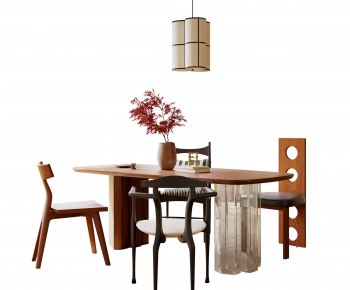 Wabi-sabi Style Dining Table And Chairs-ID:830429082