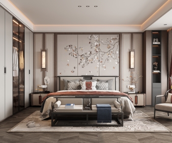 New Chinese Style Bedroom-ID:767369999