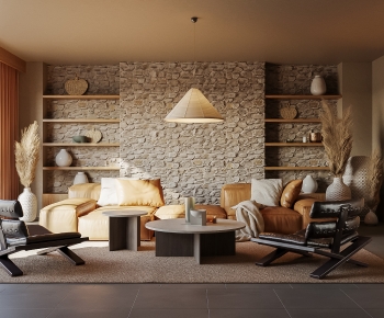 Wabi-sabi Style A Living Room-ID:313976055