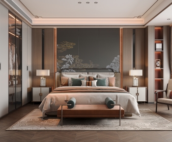 New Chinese Style Bedroom-ID:822556973