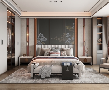 New Chinese Style Bedroom-ID:459654097