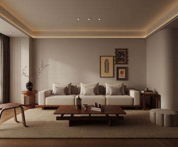 Wabi-sabi Style A Living Room-ID:658969986