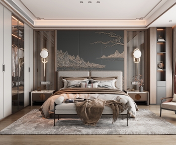 New Chinese Style Bedroom-ID:315326936