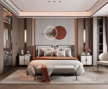New Chinese Style Bedroom-ID:610394002