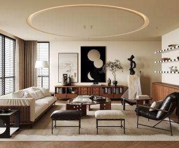 Wabi-sabi Style A Living Room-ID:710942988