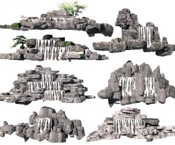 Chinese Style Rockery Waterscape-ID:173849111