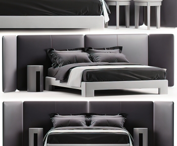 Modern Double Bed-ID:988785987
