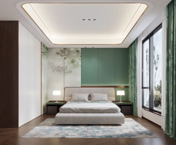 New Chinese Style Bedroom-ID:586350064