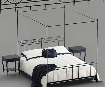 Nordic Style Double Bed-ID:346190947