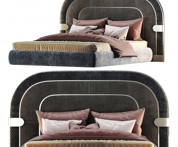 Modern Double Bed-ID:839788926