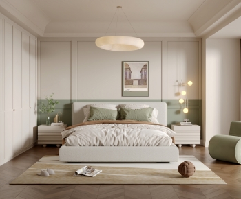 Modern Simple European Style Bedroom-ID:891092061