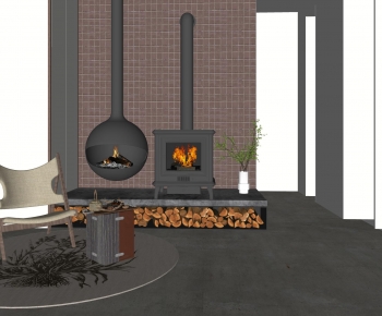 Modern Fireplace-ID:507659918