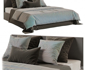 Modern Double Bed-ID:785090974