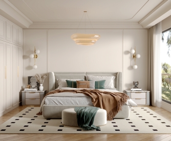 Modern Simple European Style Bedroom-ID:255476951