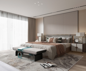 Modern New Chinese Style Bedroom-ID:515216113