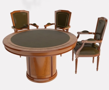 American Style Dining Table And Chairs-ID:239923003